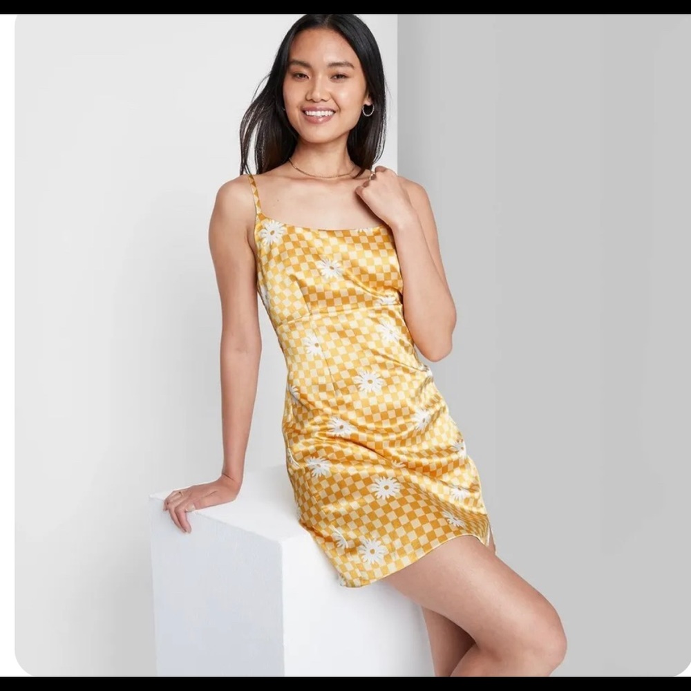 Women's Notch Slip Dress - Wild Fable Color: Yellow - Size XS-NWT
